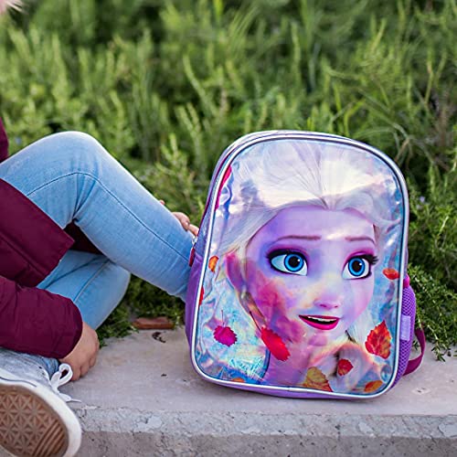 Cerdá, Mochila Infantil Metalizada Brillante de Frozen-Licencia Oficial Disney Studios Unisex niños, Multicolor, 260X310X100MM