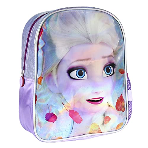 Cerdá, Mochila Infantil Metalizada Brillante de Frozen-Licencia Oficial Disney Studios Unisex niños, Multicolor, 260X310X100MM