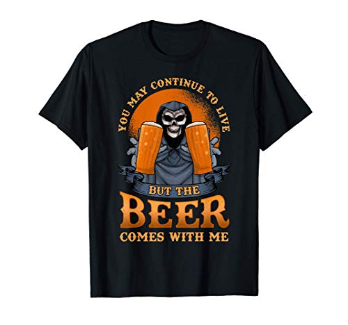 Cerveza Grim Reaper Bebida gótica oscura Camiseta