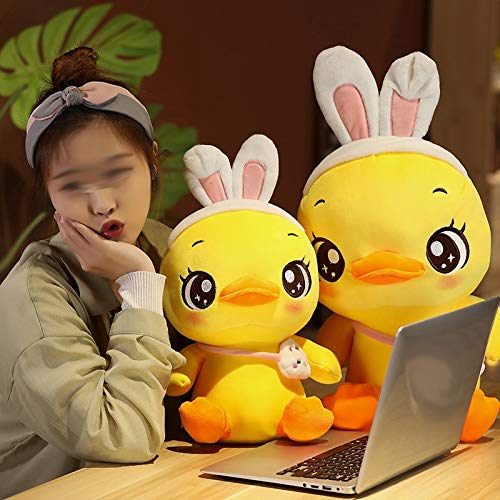 CFSNCM Juguetes de peluche de pato Muñeca de pato Gran pato amarillo Pato de peluche juguetes para bebé almohada Cumpleaños Regalo Decoración Kawaii Duck Plushie (Size : 55 cm)