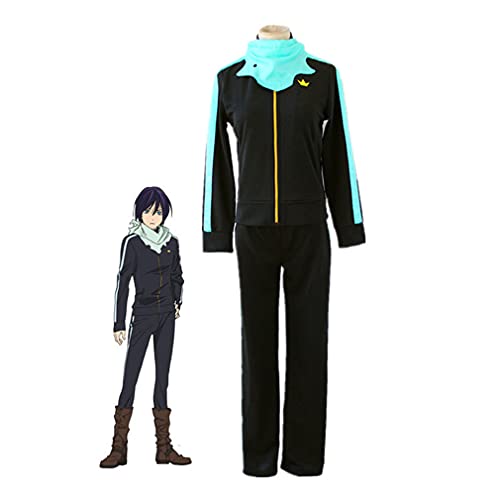 CGBF-Traje de Ropa Deportiva Anime Noragami Yato Cosplay,Fiesta de Disfraces para Adultos Unisex Exposición Cómica Conjunto Completo,Negro,M