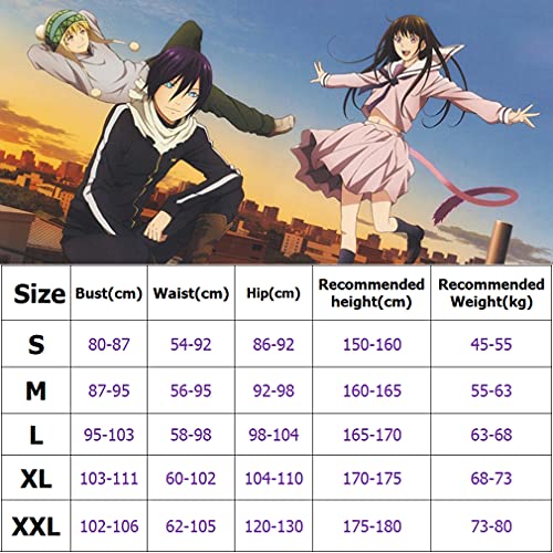 CGBF-Traje de Ropa Deportiva Anime Noragami Yato Cosplay,Fiesta de Disfraces para Adultos Unisex Exposición Cómica Conjunto Completo,Negro,M