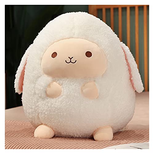 Changskj Juguete de Peluche Estilo nórdico pequeño Lana Peluche Juguete Mentira muñeca muñeca muñeca muñeca Pareja Abrazo muñeca muñeca bebé Relajante Almohada de sueño (Color : White, Height : 40cm)