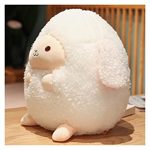 Changskj Juguete de Peluche Estilo nórdico pequeño Lana Peluche Juguete Mentira muñeca muñeca muñeca muñeca Pareja Abrazo muñeca muñeca bebé Relajante Almohada de sueño (Color : White, Height : 40cm)