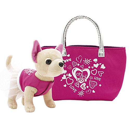 Chi Chi Love - Peluche con Bolso, Color Morado / Beige (Simba 5891431)