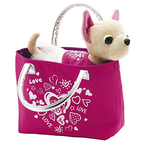 Chi Chi Love - Peluche con Bolso, Color Morado / Beige (Simba 5891431)