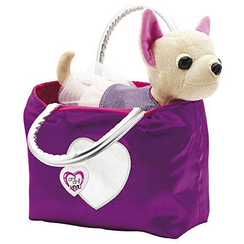 Chi Chi Love - Peluche con Bolso, Color Morado / Beige (Simba 5891431)