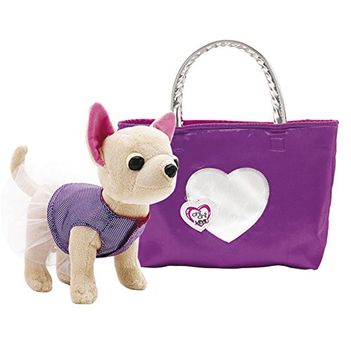 Chi Chi Love - Peluche con Bolso, Color Morado / Beige (Simba 5891431)