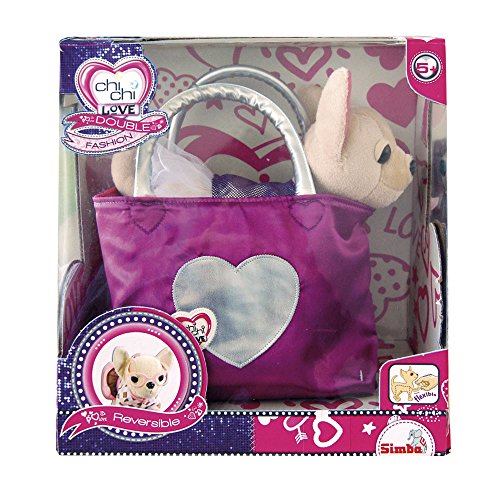 Chi Chi Love - Peluche con Bolso, Color Morado / Beige (Simba 5891431)