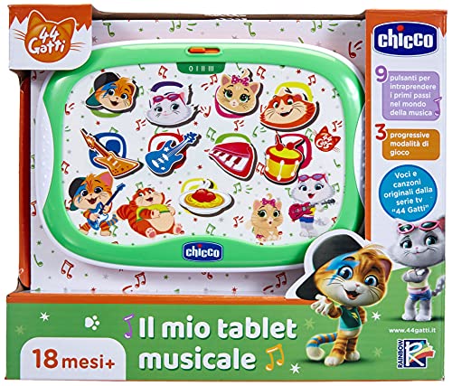 Chicco- Tablet Musicale 44 Gatti Cats Juego para niños (Artsana 00010025000000)