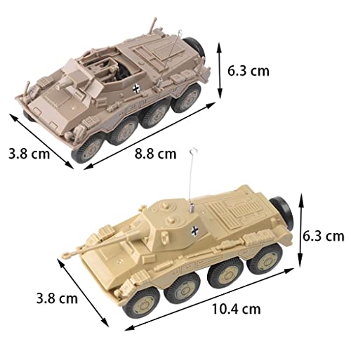 chiwanji Camión Tanque Blindado de La Segunda Mundial de 6 Piezas 1/72 Kit de Modelo de Ensamblaje de Armadura Juego de Juguete