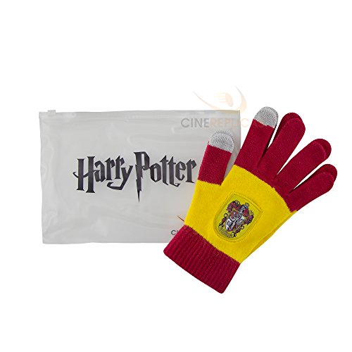 Cinereplicas Harry Potter - Guantes con pantalla táctil Gryffindor Rojo - Licencia Oficial