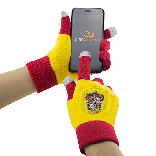 Cinereplicas Harry Potter - Guantes con pantalla táctil Gryffindor Rojo - Licencia Oficial