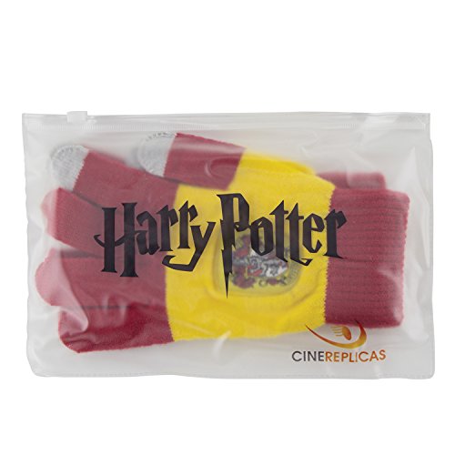 Cinereplicas Harry Potter - Guantes con pantalla táctil Gryffindor Rojo - Licencia Oficial