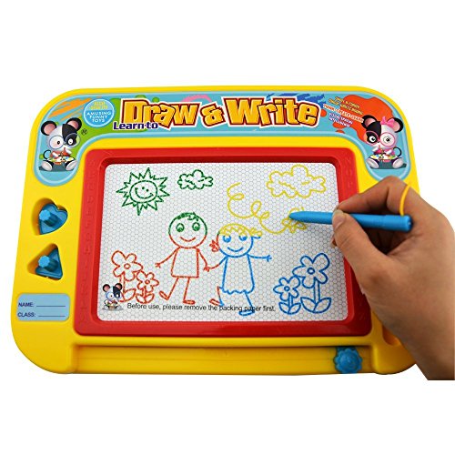 Cisixin Magnetic Drawing Board, Pizarra mágica, Tablero de Dibujo Multicolor Borrable para Bebé Juguete