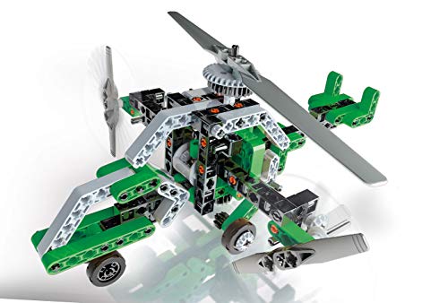 Clementoni- Ciencia Build – Helicóptero trirotor y Airbot, construcción, Laboratorio mecánico, Juego científico (versión en Italiano), niños 8 años +, Fabricado en Italia, Multicolor (19235)