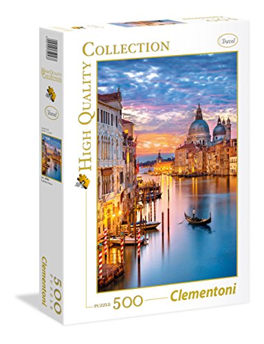 Clementoni-CM-35056 Puzzle 500 Piezas Venecia iluminada, Color, Talla única (35056)