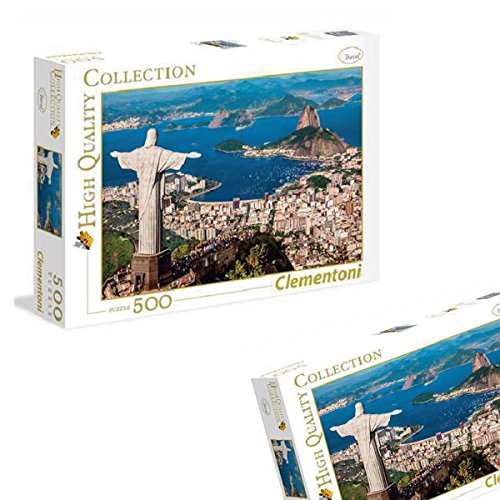 Clementoni- Collection: Rio De Janeiro Los Pingüinos De Madagascar Puzzle, 500 Piezas, Multicolor (35032)