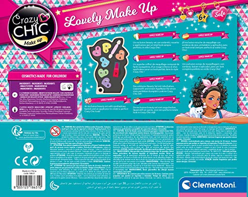 Clementoni Crazy Chic 18631 - Lovely Make Up - Cervatillo - Set de Maquillaje Infantil a Partir de 6 años