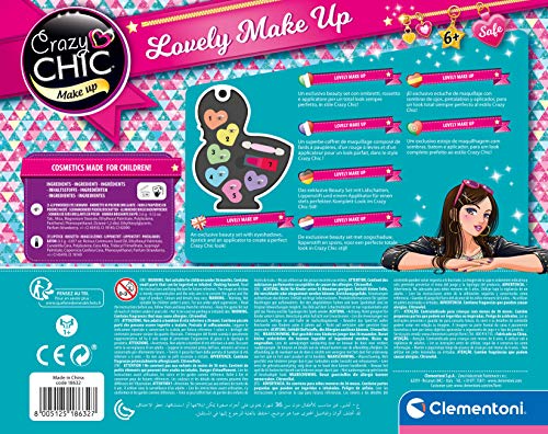 Clementoni Crazy Chic 18632 - Lovely Make Up - Cisne - Set de Maquillaje Infantil a Partir de 6 años