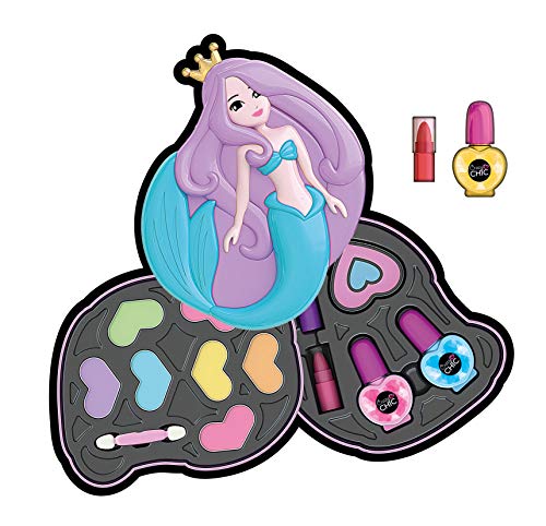 Clementoni- Crazy Chic Lovely Make Up Mermaid Set de Maquillaje para niños, a Partir de 6 años (18642)