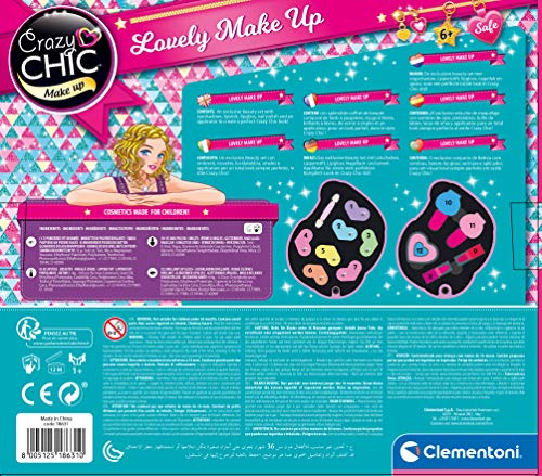 Clementoni- Crazy Chic Lovely Make Up Mermaid Set de Maquillaje para niños, a Partir de 6 años (18642)