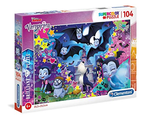 Clementoni Puzzle 104 Piezas Efecto Diamante Vampirina, Multicolor (20156.3)