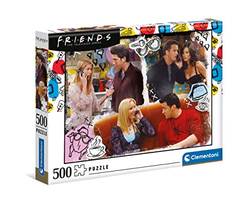 Clementoni- PZL 500 Friends Puzzle Adulto, Multicolor (35090)