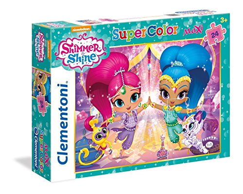 Clementoni- Shimmer & Shine Shimmer and Shine Los Pingüinos De Madagascar Puzzle, 24 Piezas, Multicolor (24486)