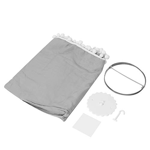 CLOUSEN Toldo de Cama para niñas, niños, Princesa, Domo Redondo, mosquitera de ensueño, Ropa de Cama, habitación de niñas, Castillo, Tienda de campaña, decoración de la casa, toldos de Lectura(Gris)