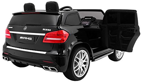 Coche Electrico para Niños Auto Alimentado con Batería Vehículo Eléctrico Control Remoto - Mercedes Benz GLS 63 AMG 4WD - Negro Metálico