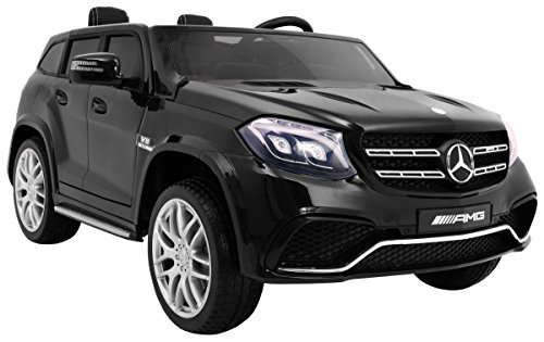 Coche Electrico para Niños Auto Alimentado con Batería Vehículo Eléctrico Control Remoto - Mercedes Benz GLS 63 AMG 4WD - Negro Metálico