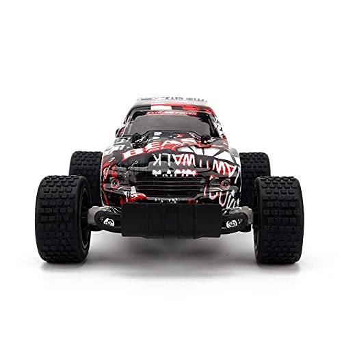 Coche RC 2.4G Drift Climbing Coche de Control Remoto Todo Terreno Vehículo RC Todoterreno de Alta Velocidad Bigfoot Monster RC Truck Anti-colisión y Anti-caída, para niños y niñas (Color: Red)