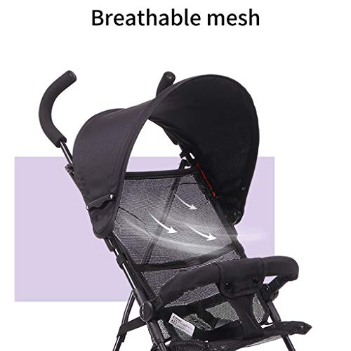 Cochecito de bebé Ligero Amortiguador Paraguas Carrito de cuatro ruedas para niños de viaje portátil para niños (Color : B)