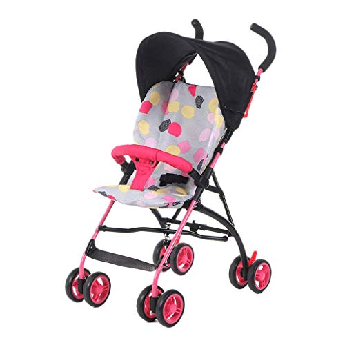 Cochecito de bebé Ligero Amortiguador Paraguas Carrito de cuatro ruedas para niños de viaje portátil para niños (Color : B)