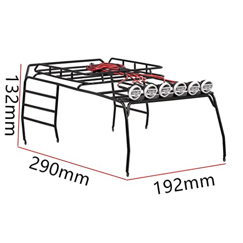 Colcolo Lámpara Redonda de Pertinera de Equipaje de Techo RC para Axial Wrangler