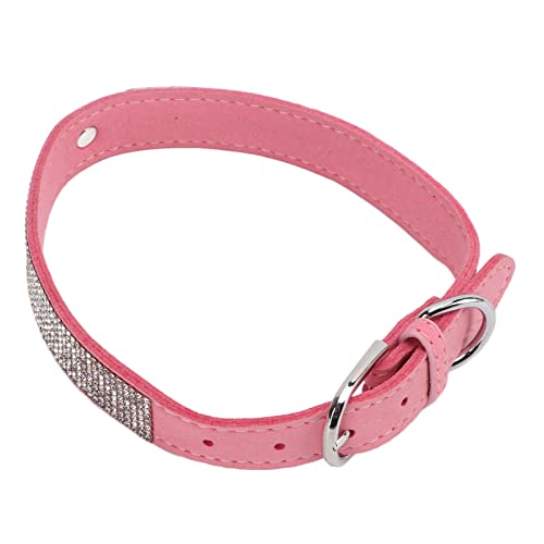 Collar de Perro de Diamantes de Imitación, Collar de Perro de Joyería de Diamantes de Imitación de Moda Cómodo para Gatos para Perros(Estilo de Corona: Rosa, L)