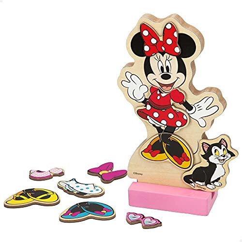 ColorBaby Disney 48725 - Woomax-Disney jgo Vestidos Madera magn 34x28 cm-Minnie