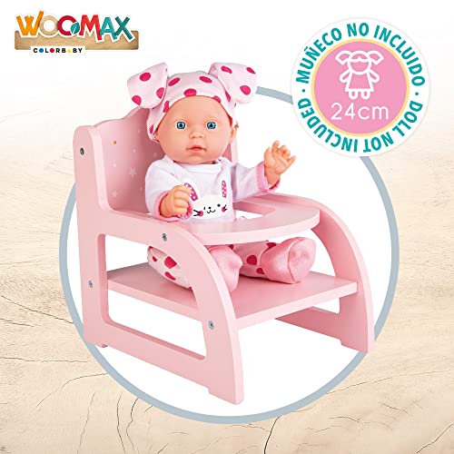 ColorBaby WOOMAX 49365 - Woomax-Trona de Madera para muñecas +3a