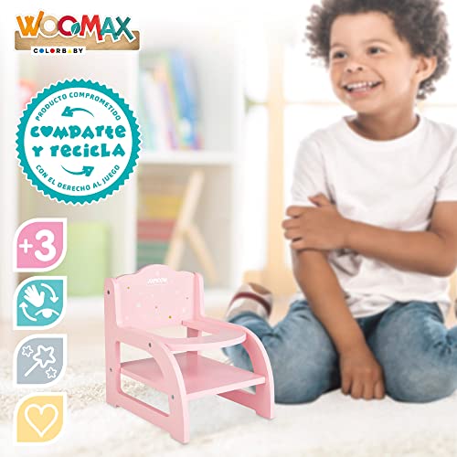 ColorBaby WOOMAX 49365 - Woomax-Trona de Madera para muñecas +3a