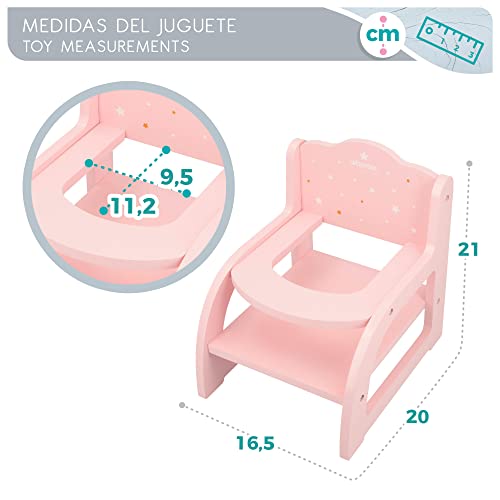 ColorBaby WOOMAX 49365 - Woomax-Trona de Madera para muñecas +3a