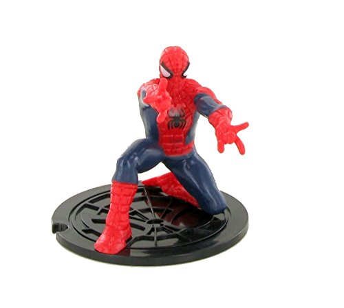 Comansi Lote 6 Figuras Marvel Ultimate Spiderman - Spiderman agachado y de pie - Miles Morales - Iron Spiderman - Venom - Duende Verde + Regalo