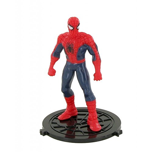 Comansi Lote 6 Figuras Marvel Ultimate Spiderman - Spiderman agachado y de pie - Miles Morales - Iron Spiderman - Venom - Duende Verde + Regalo