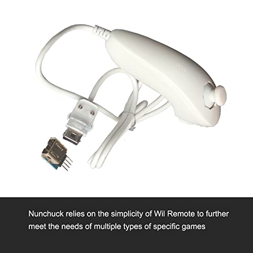 Controlador de Juegos Nunchuk - Controlador de Videojuegos Nunchuk Joystick Remote, para Consola Wii Gamepad