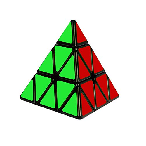 Cooja Cubo Triangular Pyraminx, 3x3 Cubo Magico Triangulo Rompecabezas Cubos de Velocidad Negro