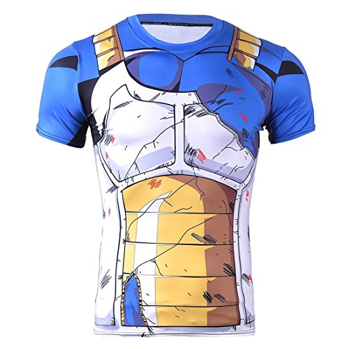 CoolChange Maglietta Cosplay di Vegeta | Costume per i Fan di Dragon Ball | Talla: S