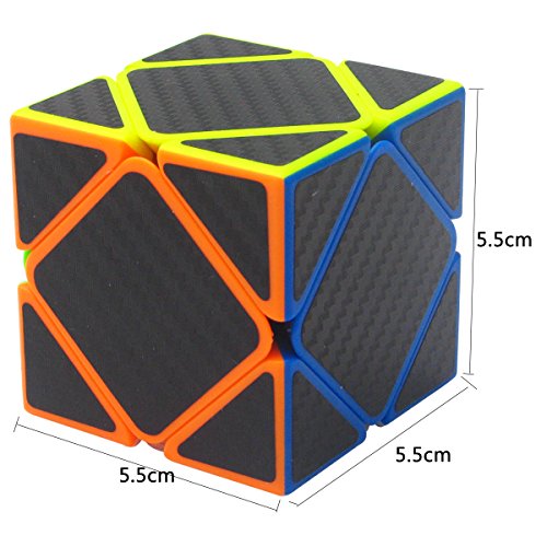 Coolzon Puzzle Cubes Megaminx + Pyraminx + Skewb 3 Pack Cubo Magico con Pegatina de Fibra de Carbono Velocidad