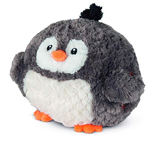 COZY NOXXIEZ Calentador de manos para niños de peluche – Peluche de peluche, almohada como cojín de calor suave para cama, coche y hogar (pingüino)