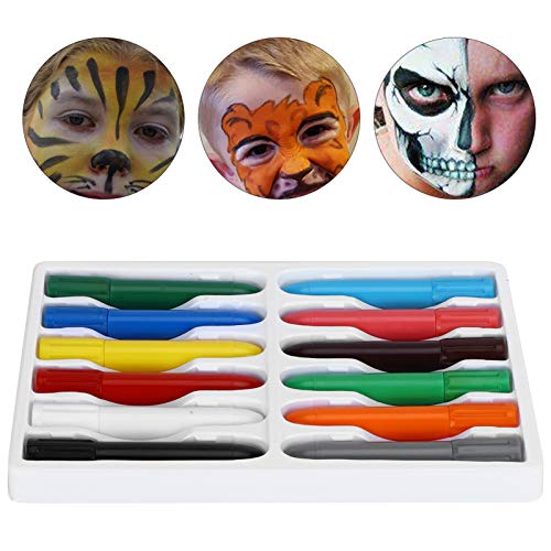 Crayones De Pintura Facial, 12Pcs / Caja Crayones Crayones Twistable Pintura Niños Palos De Pintura Para Facial Lavables