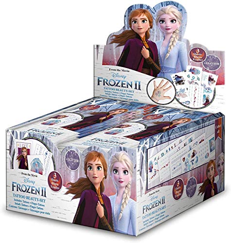 CRAZE Frozen II Tattoo Foilbag Beauty Set de tatuajes + tatuajes para dedos Megapack 27776